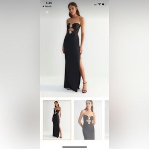 Black colour wedding guest / party dress